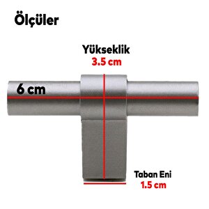 Astoria Düğme Çekmece Dolap Kapak Kulpu Kulbu Mat Krom Metal Kulp 6 Cm