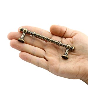 Burgu Eskitme Antik Sarı 96 Mm Metal Mobilya Mutfak Çekmece Kapak Dolap Dolabı Kulpu Kulbu Kulpları