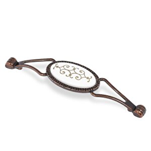 Seçil (128 Mm-12.8 Cm) Eskitme Antik Bakır Metal Mobilya Mutfak Çekmece Dolap Kulpu Kulbu Kulpları