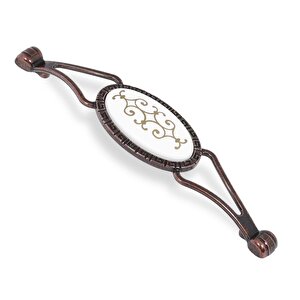 Seçil (128 Mm-12.8 Cm) Eskitme Antik Bakır Metal Mobilya Mutfak Çekmece Dolap Kulpu Kulbu Kulpları