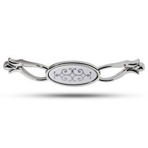 Erdem Çekmece Dolap Dolabı Kulpu Kulbu Krom Gri Metal Kulp (128 Mm-12.8 Cm) (4 Adet) Mobilya Mutfak