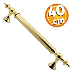 Çukurca Sürgülü Kapı Çekme Kolu Tutma Kulpu Kulbu Çelik Dış Kapı Tutamağı Kol Gol Altın 40 Cm