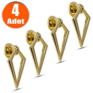 Sarkaç Mobilya Mutfak Çekmece Dolap Dolabı Kapak Kulpu Kulpları Kulbu Metal Gold Halka Kulp (4 Adet)