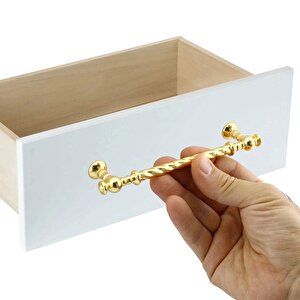 Burgu Mobilya Mutfak Dolabı Çekmece Dolap Kapak Kulpu Kulbu Altın Gold 128 Mm Metal Kulp