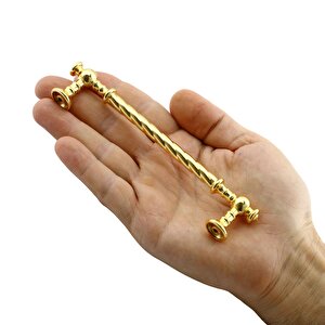 Burgu Mobilya Mutfak Dolabı Çekmece Dolap Kapak Kulpu Kulbu Altın Gold 128 Mm Metal Kulp