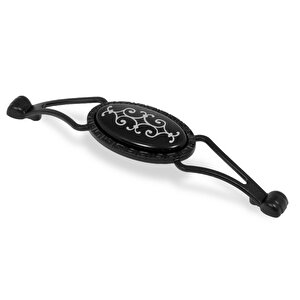 Seçil Çekmece Dolap Dolabı Kapak Kulpu Kulbu (128 Mm-12.8 Cm) Siyah Metal Kulpları Mobilya Mutfak