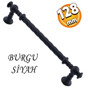 Burgu Mobilya Mutfak Dolabı Çekmece Dolap Kapak Kulpu Kulpları Kulbu (128 Mm-12.8 Cm) Mat Siyah Kulp