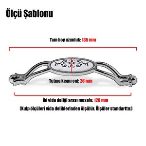 Erdem Çekmece Dolap Dolabı Kulpu Kulbu Siyah Metal Kulpları (128 Mm-12.8 Cm) (4 Adet) Mobilya Mutfak