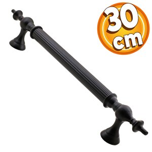 Çukurca Sürgülü Kapı Çekme Kolu Tutma Kulpu Kulbu Çelik Dış Kapı Tutamağı Kol Mat Siyah 30 Cm