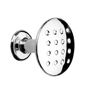 Noktalı Düğme Mobilya Çekmece Dolap Kapak Kulpu Kulbu Krom Metal Daire Kulp Tek Vidalı
