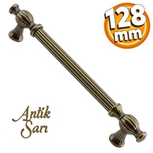 Kesir Eskitme Antik Sarı 128 Mm Metal Mobilya Mutfak Çekmece Dolap Dolabı Kulpu Kulbu Kulpları