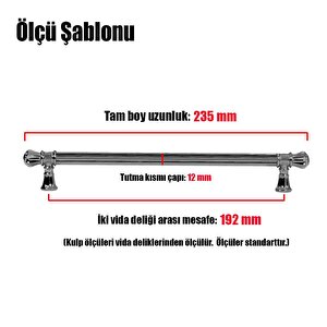 Akbatı Çekmece Dolap Kapak Kulpu Kulbu 192 Mm Antik Sarı Rustik Metal Kulp (4 Adet)