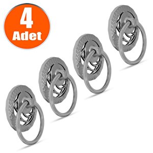 Sarkaç Mobilya Mutfak Çekmece Dolap Dolabı Kapak Kulpu Kulpları Kulbu Metal Krom Halka Kulp (4 Adet)