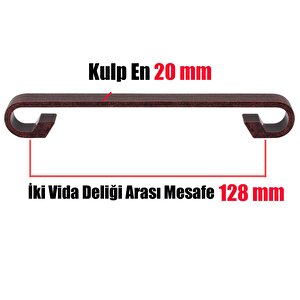 Barida Mobilya Dolap Kapak Çekmece Kulpu Antik Bakır Metal 128 Mm