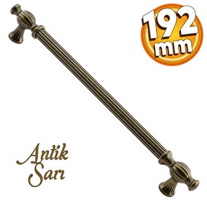 Kesir Eskitme Antik Sarı (192 Mm-192.2 Cm) Metal Mobilya Mutfak Çekmece Dolap Kulpu Kulbu Kulpları
