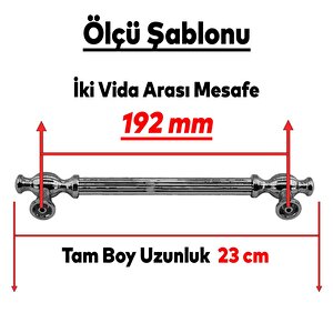 Kesir Eskitme Antik Sarı (192 Mm-192.2 Cm) Metal Mobilya Mutfak Çekmece Dolap Kulpu Kulbu Kulpları