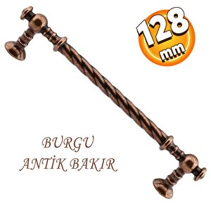 Burgu Eskitme Antik Bakır (128 Mm-12.8 Cm) Metal Mobilya Mutfak Çekmece Dolap Kulpu Kulbu Kulpları