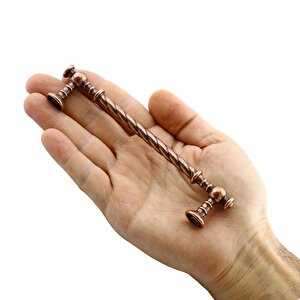Burgu Eskitme Antik Bakır (128 Mm-12.8 Cm) Metal Mobilya Mutfak Çekmece Dolap Kulpu Kulbu Kulpları