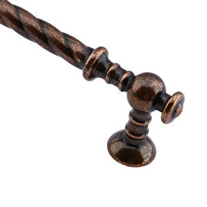 Burgu Eskitme Antik Bakır (128 Mm-12.8 Cm) Metal Mobilya Mutfak Çekmece Dolap Kulpu Kulbu Kulpları