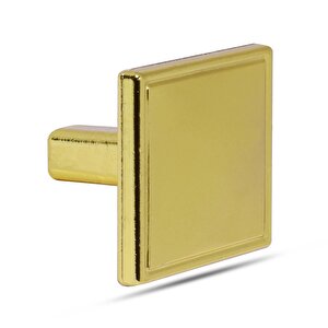 Düğme Kulp Kare Çekmece Dolap Dolabı Kapak Kulpu Kulpları Kulbu Metal Gold (4 Adet) Mobilya Mutfak