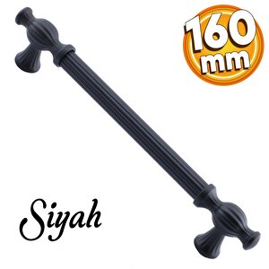 Kesir Mobilya Mutfak Dolabı Çekmece Dolap Kapak Kulpu Kulbu Siyah (160 Mm-16.0 Cm) Metal Kulpları