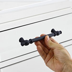 Kesir Mobilya Mutfak Dolabı Çekmece Dolap Kapak Kulpu Kulbu Siyah (160 Mm-16.0 Cm) Metal Kulpları