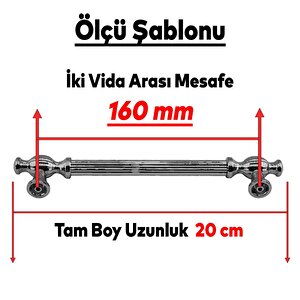 Kesir Mobilya Mutfak Dolabı Çekmece Dolap Kapak Kulpu Kulbu Siyah (160 Mm-16.0 Cm) Metal Kulpları