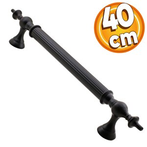 Çukurca Sürgülü Kapı Çekme Kolu Tutma Kulpu Kulbu Çelik Dış Kapı Tutamağı Kol Mat Siyah 40 Cm