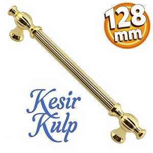 Kesir Mobilya Mutfak Dolabı Çekmece Dolap Kulpu Kulbu Gold Altın (128 Mm-12.8 Cm) Metal Kulpları
