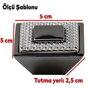 Button Mobilya Çekmece Mutfak Dolap Dolabı Kapak Kapağı Kulpu Kulbu Metal Kulpları Füme Krom 16 Mm