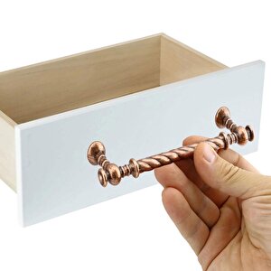 Burgu Mobilya Mutfak Dolabı Çekmece Dolap Kapak Kulpu Kulbu Antik Bakır 96 Mm Metal Kulp