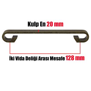 Barida Eskitme Antik Sarı Metal (128 Mm-12.8 Cm) Mobilya Mutfak Çekmece Dolap Kulpu Kulbu Kulpları