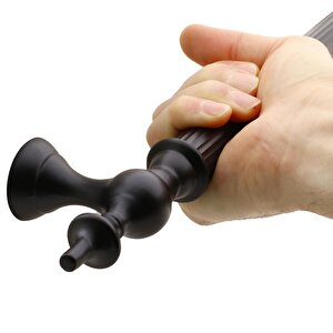 Çukurca Sürgülü Kapı Çekme Kolu Tutma Kulpu Kulbu Çelik Dış Kapı Tutamağı Kol Mat Siyah 70 Cm