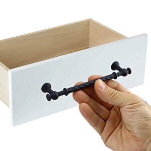 Burgu Mobilya Mutfak Dolabı Çekmece Dolap Kapak Kulpu Kulbu Mat Siyah (96 Mm-9.6 Cm) Metal Kulpları
