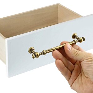 Burgu Eskitme Antik Sarı(128 Mm-12.8 Cm) Metal Mobilya Mutfak Çekmece Dolap Kulpu Kulbu Kulpları