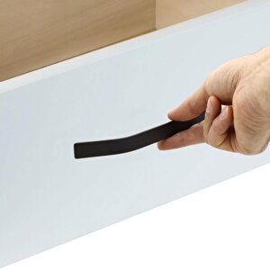 Volga Mobilya Mutfak Dolap Dolabı Çekmece Kulpu Kulbu (160 Mm-16.0 Cm) Mat Siyah Metal Kulp Kulpları