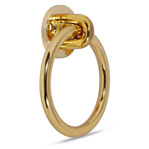 Sarkaç Dolap Dolabı Çekmece Kulpu Kulpları Kulbu Gold Metal Halka Kulp (4 Adet) Mobilya Mutfak