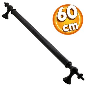 Çukurca Sürgülü Kapı Çekme Kolu Tutma Kulpu Kulbu Çelik Dış Kapı Tutamağı Kol Mat Siyah 60 Cm