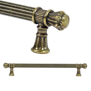 Akbatı Çekmece Dolap Kapak Kulpu Kulbu 192 Mm Antik Sarı Rustik Metal Kulp