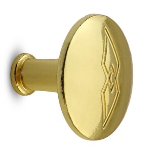 Big Baklavalı Düğme Çekmece Dolap Kapak Kulpu Kulbu Gold Metal Kulp