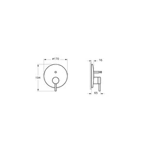 Vitra Origin Ankastre Banyo Bataryası Mat Siyah A4262036