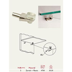 Cam Raf Pimi Vantuzlu 5mm - 4 Adet