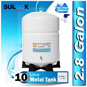 Sulook Su Arıtma Deposu,su Arıtma Tankı(2.8 Galon) 10 Litre Metal Tank-ro