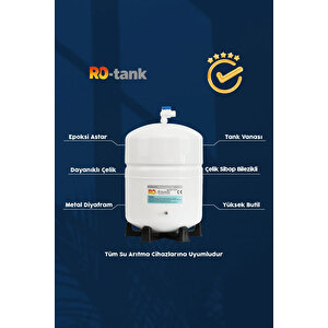 Sulook Su Arıtma Deposu,su Arıtma Tankı(2.8 Galon) 10 Litre Metal Tank-ro