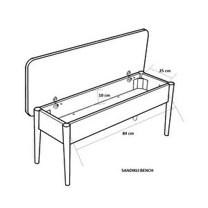Sembol Sandıklı Bench Atlantik Antrasit