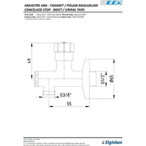 4 Adet Eca Filtreli Ara Musluk 102111517