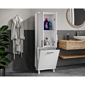Oskar Kirli Sepetli Banyo Dolabı