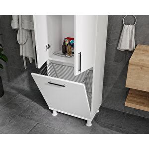 Merlin Mobilya Oskar Kirli Sepetli Banyo Dolabı