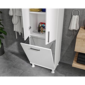 Merlin Mobilya Sezar Kirli Sepetli Banyo Dolabı