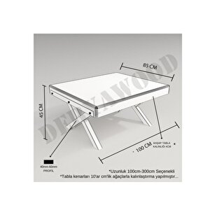Masif Ahşap Grop Orta Sehpa 85*160 Cm